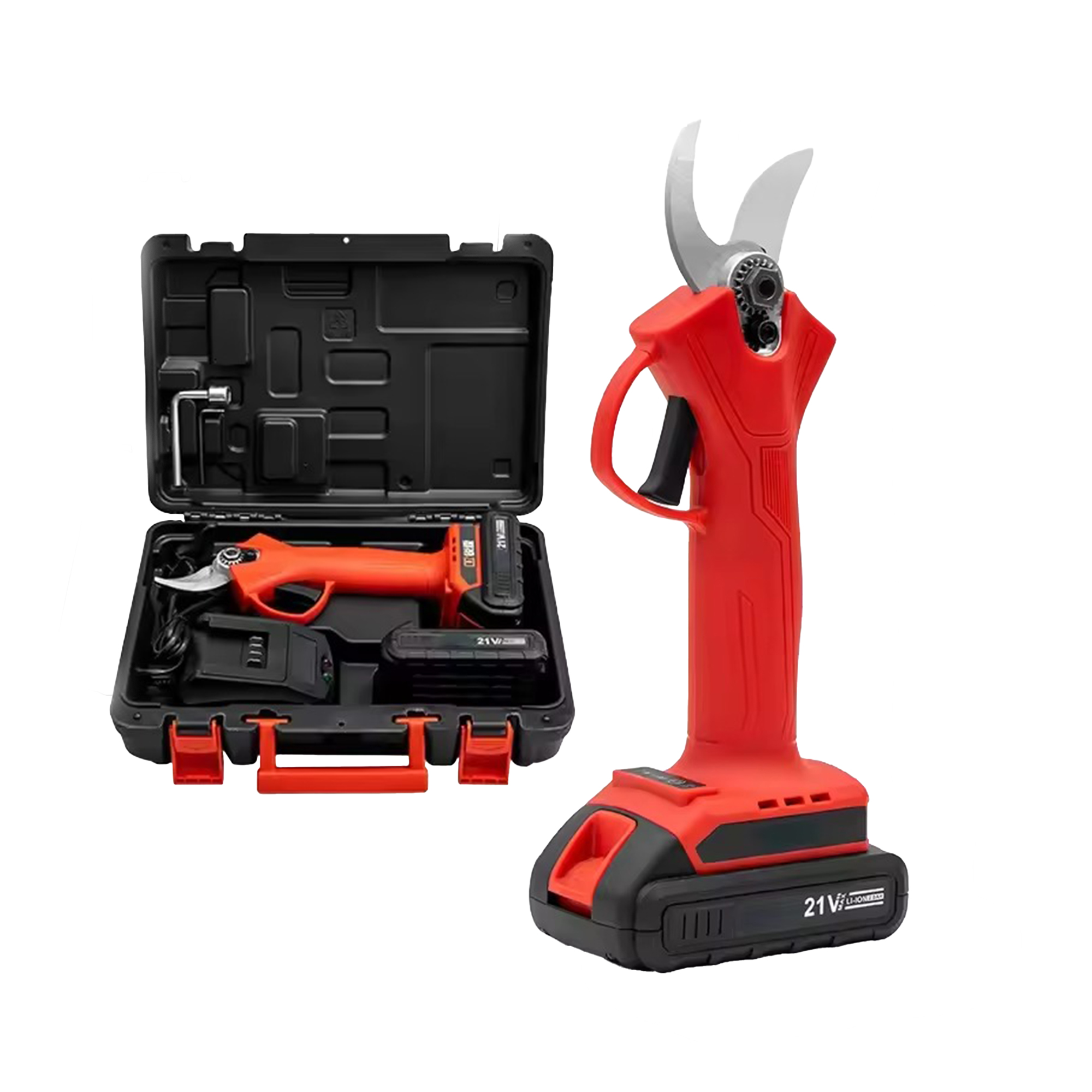 Gërshërë elektrike për krasitje 21V me 2 bateri