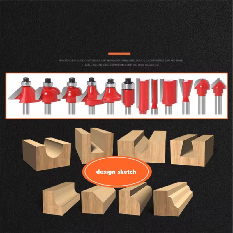 Set koka freze për dru (12 copë)